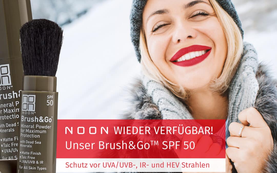 NOON endlich wieder da und jetzt noch besser! Das Brush&Go™ als SPF 50! 