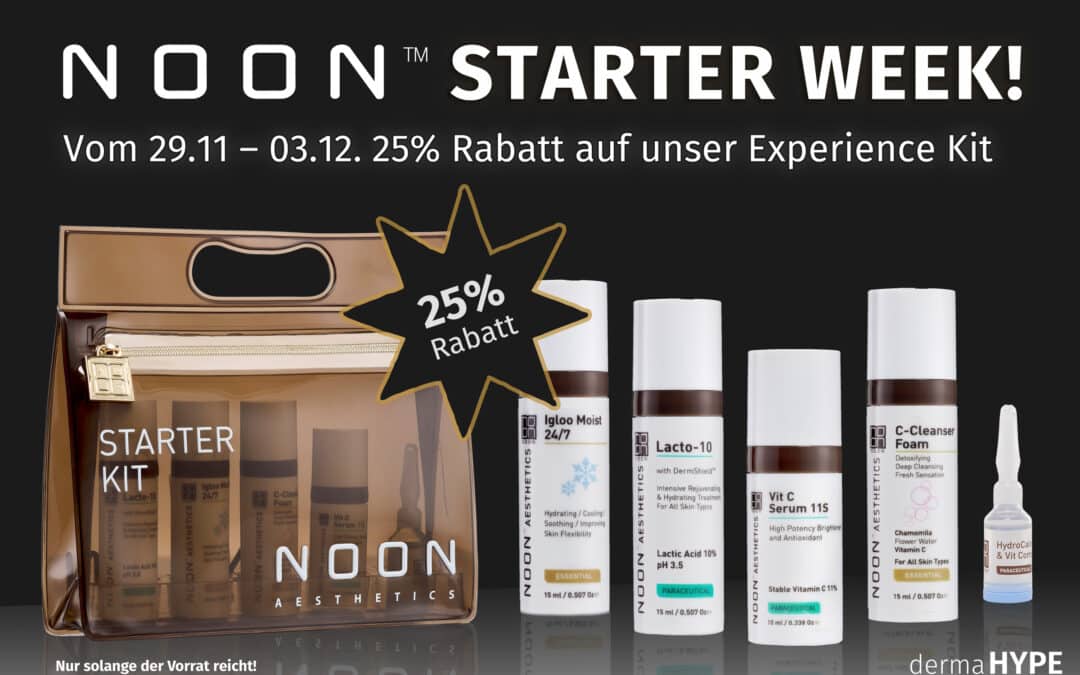 Mit der NOON STARTER WEEK vom 29.11 – 03.12. 25% Rabatt auf das Experience Kit erhalten!